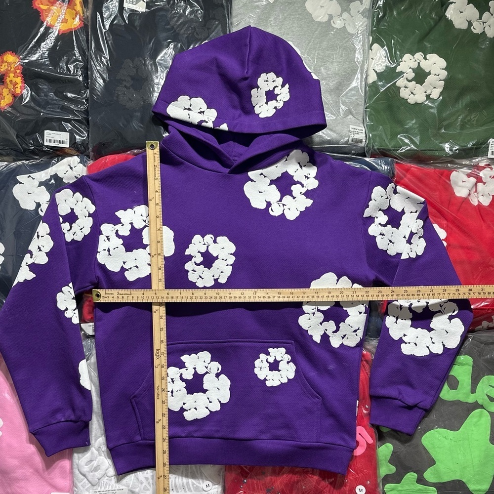 Denim Tears The Cotton Wreath Hoodie ‘Purple’ - Picture 2 of 7